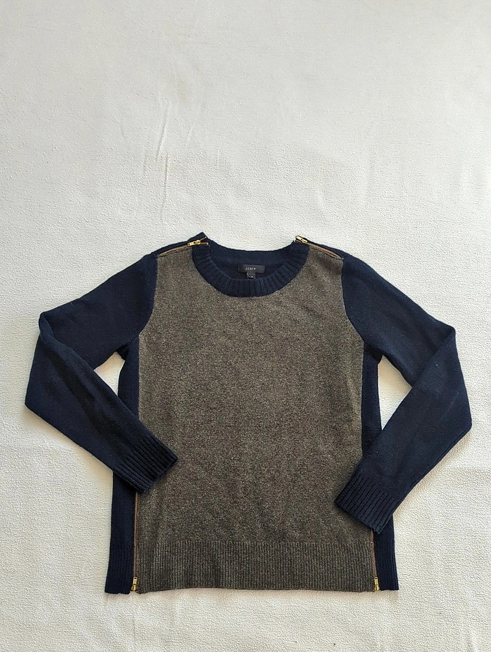 J.Crew Color-Block Wool Sweater Size Small